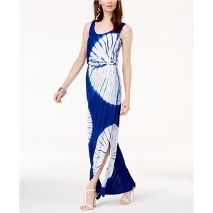 INC Cobalt Blue Tie-Dye Maxi Dress with‎ Sparkles – Size S
